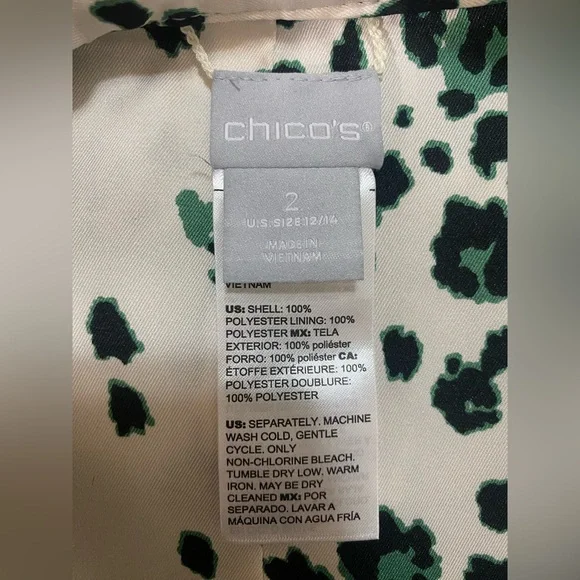 Chicos Reversible Floral To Animal-Print Duster Jacket size size 2 (12-14) - Picture 11 of 14